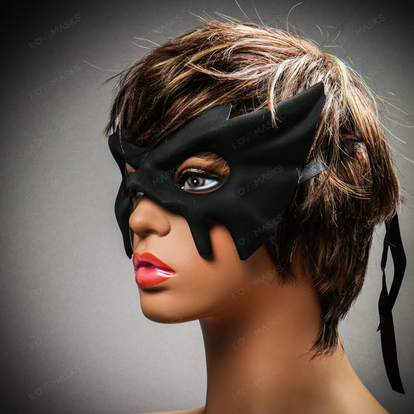 Devil Halloween Masquerade Eye Mask - Black - Picture 10 of 10